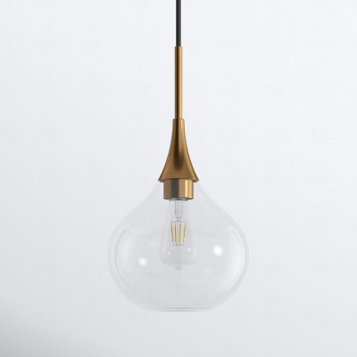 Clarke Minimalist Teardrop Glass Pendant Light Clarke Minimalist Teardrop Glass Pendant Light