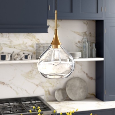 Clarke Minimalist Teardrop Glass Pendant Light Clarke Minimalist Teardrop Glass Pendant Light