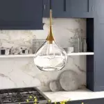 Clarke Minimalist Teardrop Glass Pendant Light