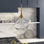 Clarke Minimalist Teardrop Glass Pendant Light