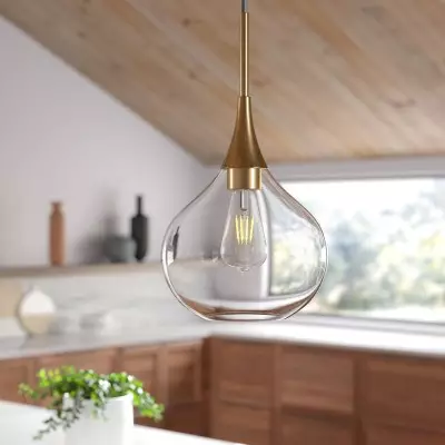 Clarke Minimalist Teardrop Glass Pendant Light Clarke Minimalist Teardrop Glass Pendant Light