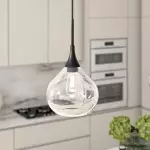 Clarke Minimalist Teardrop Glass Pendant Light