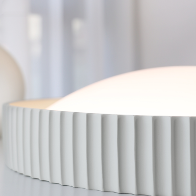 Arnold Minimalist Round Led Fluted Concrete Ceiling Light Arnold Minimalist Round Led Fluted Concrete Ceiling Light