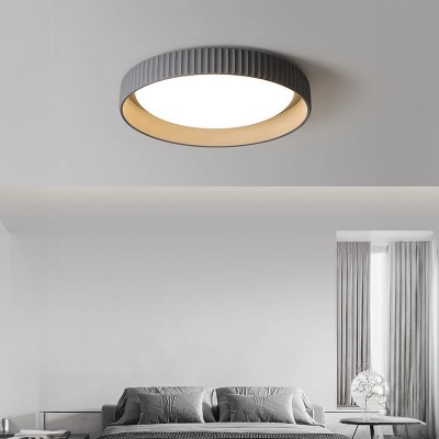 Arnold Minimalist Round Led Fluted Concrete Ceiling Light Arnold Minimalist Round Led Fluted Concrete Ceiling Light