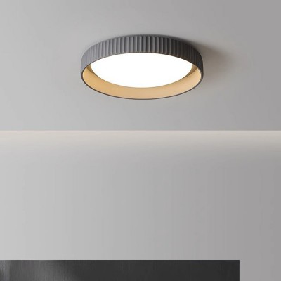 Arnold Minimalist Round Led Fluted Concrete Ceiling Light Arnold Minimalist Round Led Fluted Concrete Ceiling Light