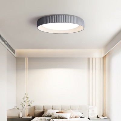 Arnold Minimalist Round Led Fluted Concrete Ceiling Light Arnold Minimalist Round Led Fluted Concrete Ceiling Light