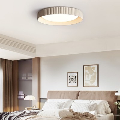 Arnold Minimalist Round Led Fluted Concrete Ceiling Light Arnold Minimalist Round Led Fluted Concrete Ceiling Light