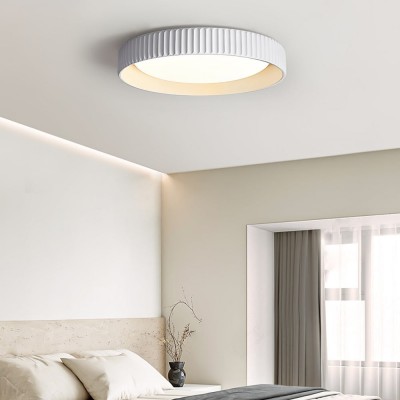 Arnold Minimalist Round Led Fluted Concrete Ceiling Light Arnold Minimalist Round Led Fluted Concrete Ceiling Light