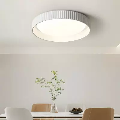 Arnold Minimalist Round Led Fluted Concrete Ceiling Light Arnold Minimalist Round Led Fluted Concrete Ceiling Light