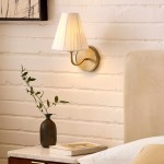 Eoslyn Farmhouse Linen Arc Wall Sconce