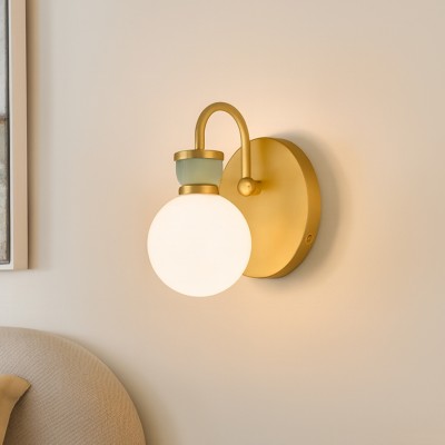 Theodore Vintage Opal Glass Wall Sconce Theodore Vintage Opal Glass Wall Sconce
