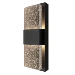 Hartman Modern Black Bubble Glass Rectangular LED Wall Light