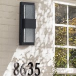 Hartman Modern Black Bubble Glass Rectangular LED Wall Light