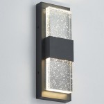 Hartman Modern Black Bubble Glass Rectangular LED Wall Light