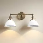Amelia Farmhouse White Metal Dome Sconce Amelia Farmhouse White Metal Dome Sconce