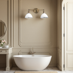 Amelia Farmhouse White Metal Dome Sconce Amelia Farmhouse White Metal Dome Sconce
