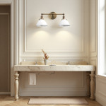 Amelia Farmhouse White Metal Dome Sconce Amelia Farmhouse White Metal Dome Sconce