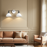 Amelia Farmhouse White Metal Dome Sconce Amelia Farmhouse White Metal Dome Sconce