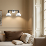 Amelia Farmhouse White Metal Dome Sconce Amelia Farmhouse White Metal Dome Sconce