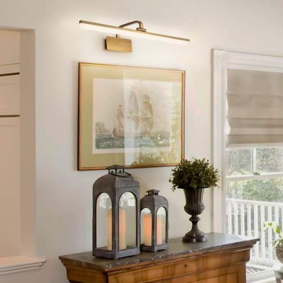 Jaryn Rustic LED Bar Brass Wall Light Jaryn Rustic LED Bar Brass Wall Light
