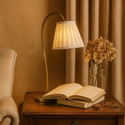 Bailey Vintage Linen Pleated Shade Table Lamp Bailey Vintage Linen Pleated Shade Table Lamp