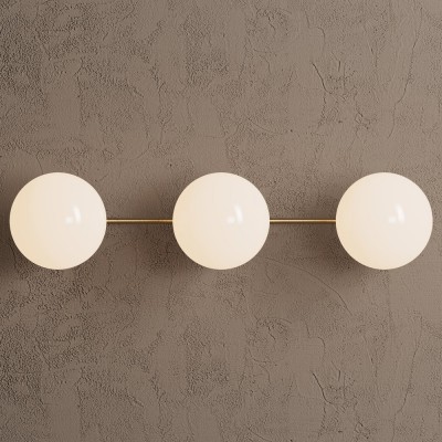 Philo Nordic 3-light Glass Globes Wall Light Philo Nordic 3-light Glass Globes Wall Light