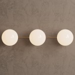 Philo Nordic 3-light Glass Globes Wall Light