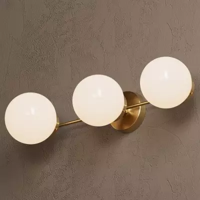 Philo Nordic 3-light Glass Globes Wall Light Philo Nordic 3-light Glass Globes Wall Light