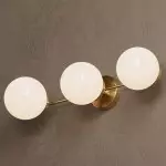 Philo Nordic 3-light Glass Globes Wall Light
