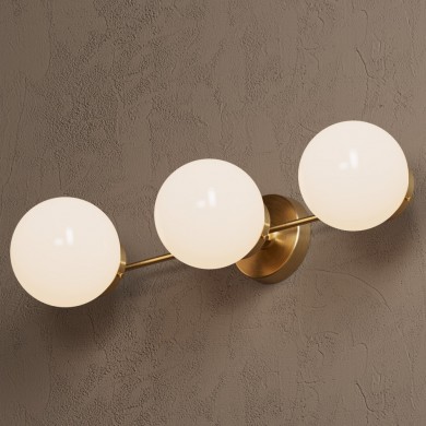 Philo Nordic 3-light Glass Globes Wall Light