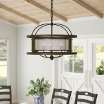 Aelric Farmhouse 5-Light Metal Frame Drum Chandelier Aelric Farmhouse 5-Light Metal Frame Drum Chandelier