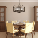Aelric Farmhouse 5-Light Metal Frame Drum Chandelier Aelric Farmhouse 5-Light Metal Frame Drum Chandelier