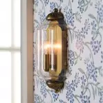 Michael Vintage Eloise Milk Glass Flush Wall Light