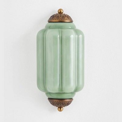 Michael Vintage Eloise Milk Glass Flush Wall Light Michael Vintage Eloise Milk Glass Flush Wall Light