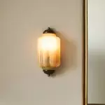 Michael Vintage Eloise Milk Glass Flush Wall Light
