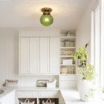 Ixionis Vintage Engraved Pattern Globe Glass Flush Mount Ceiling Light