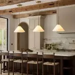 Nori Minimalist Brass Glass Cone Pendant Light