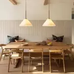 Nori Minimalist Brass Glass Cone Pendant Light