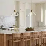 Nori Minimalist Brass Glass Cone Pendant Light