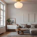 Naiad Rustic Sculptural Ribbed Glass Flush Ceiling Light