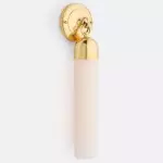 Morgan Minimalist Cylindrical Glass or Alabaster Wall Light