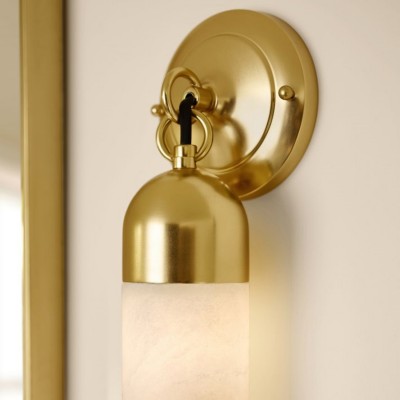 Morgan Minimalist Cylindrical Glass or Alabaster Wall Light Morgan Minimalist Cylindrical Glass or Alabaster Wall Light