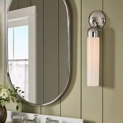 Morgan Minimalist Cylindrical Glass or Alabaster Wall Light Morgan Minimalist Cylindrical Glass or Alabaster Wall Light