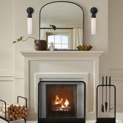 Morgan Minimalist Cylindrical Glass or Alabaster Wall Light Morgan Minimalist Cylindrical Glass or Alabaster Wall Light