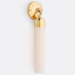 Morgan Minimalist Cylindrical Glass or Alabaster Wall Light