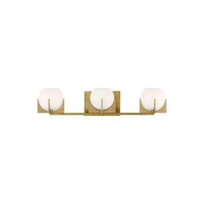 Ron Modern 3-Light White Ball Brass Wall Light Ron Modern 3-Light White Ball Brass Wall Light