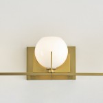 Ron Modern 3-Light White Ball Brass Wall Light