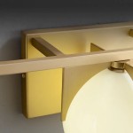 Ron Modern 3-Light White Ball Brass Wall Light
