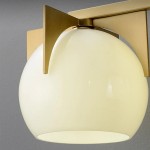 Ron Modern 3-Light White Ball Brass Wall Light