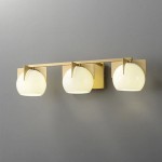 Ron Modern 3-Light White Ball Brass Wall Light
